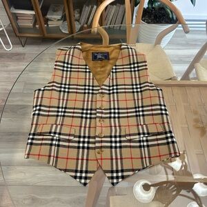 Burberrys’ Vintage Nova Check Wool Vest